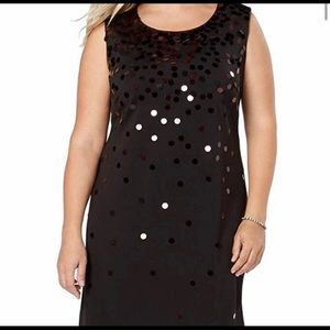 Alfani Women’s Guilded Plum Sleeveless Shift Dress